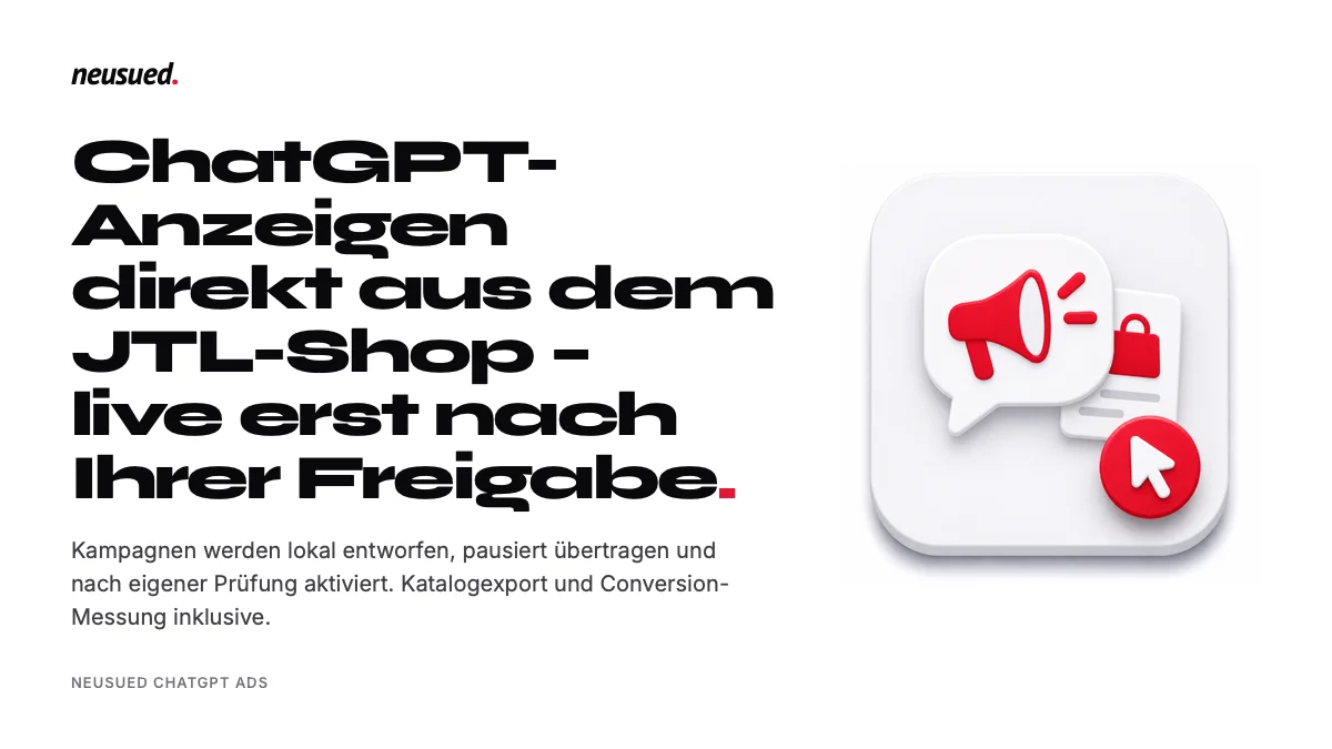 neusued ChatGPT Ads – Plugin für JTL-Shop 5