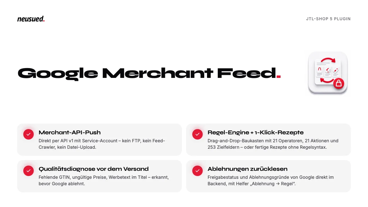 Google Merchant Feed – Funktionsübersicht